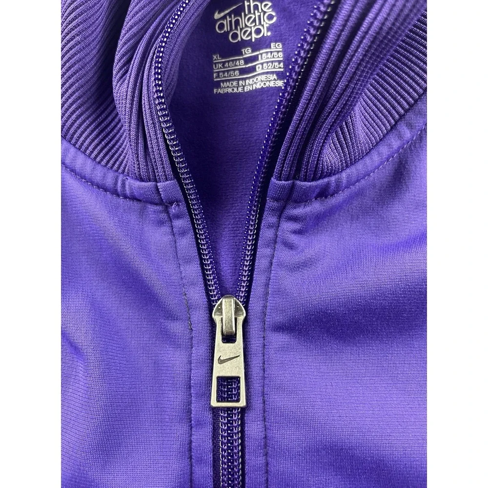 Nike Track Jacket Athletic Dept Purple‎ Colorblock Full Zip Mens XL Retro Style